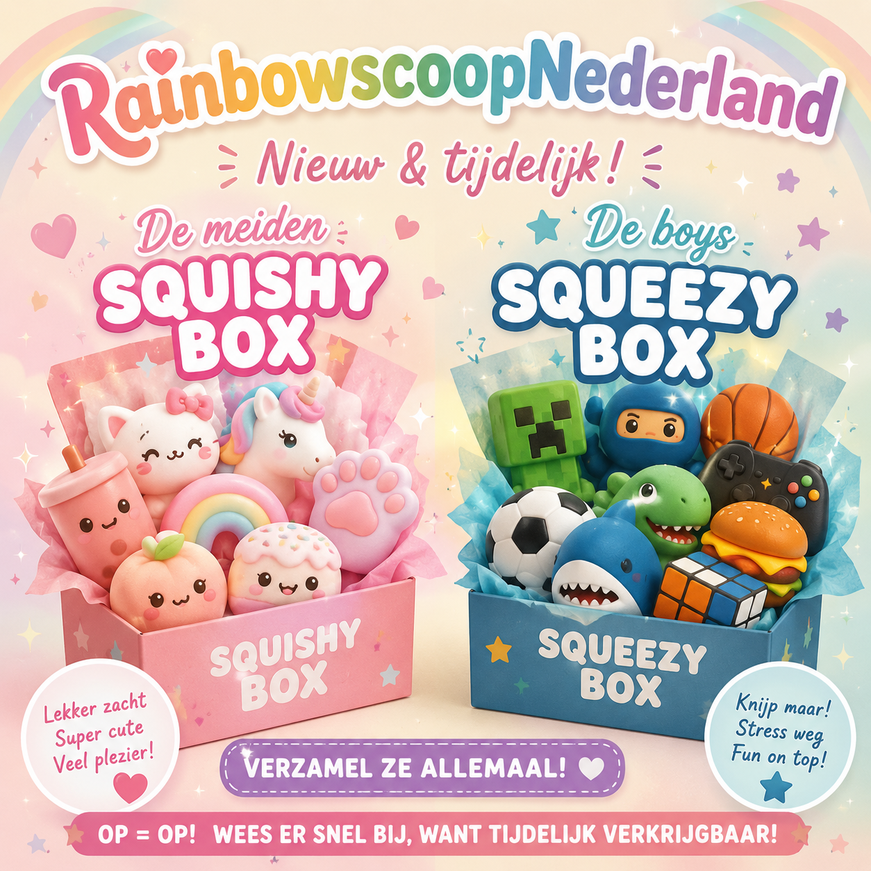 Squeezy box meiden/ boys