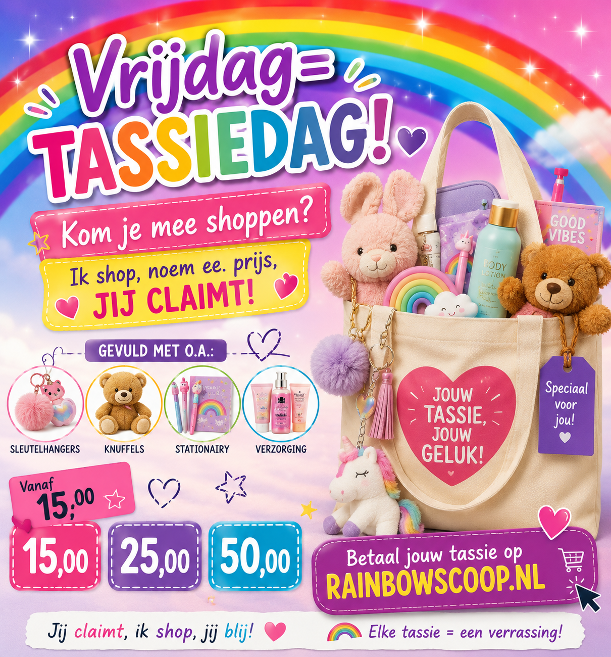 Tassie gevuld in de live