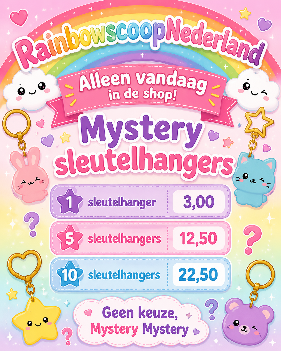Mystery sleutelhanger 1x