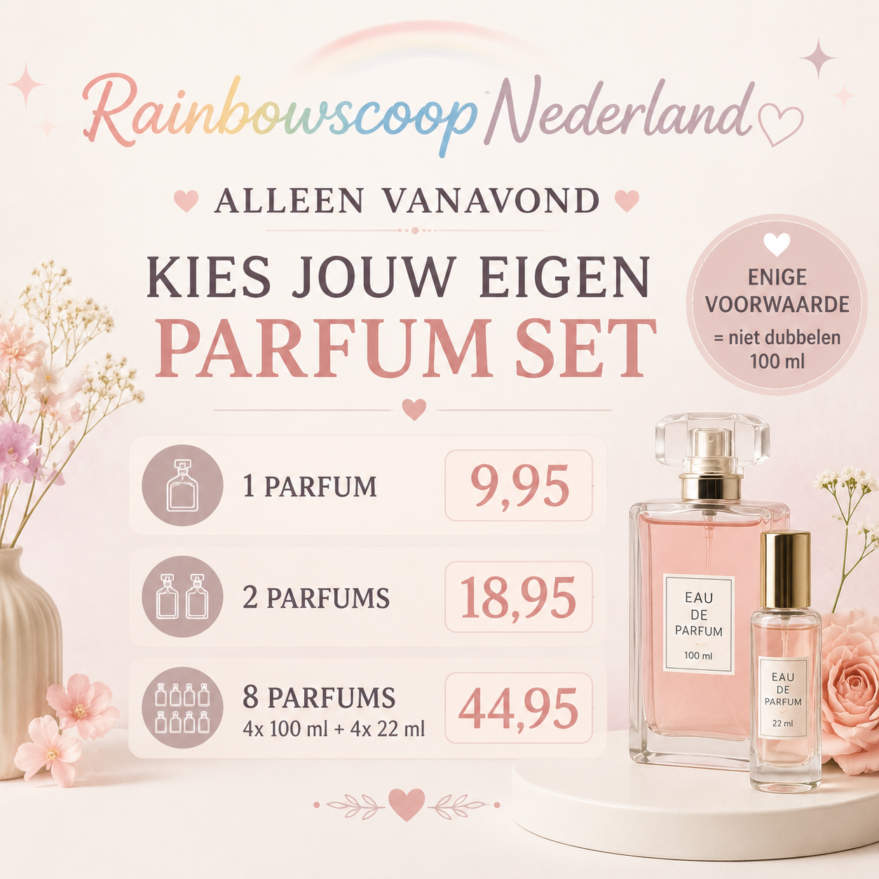 8 parfums eigen keuze