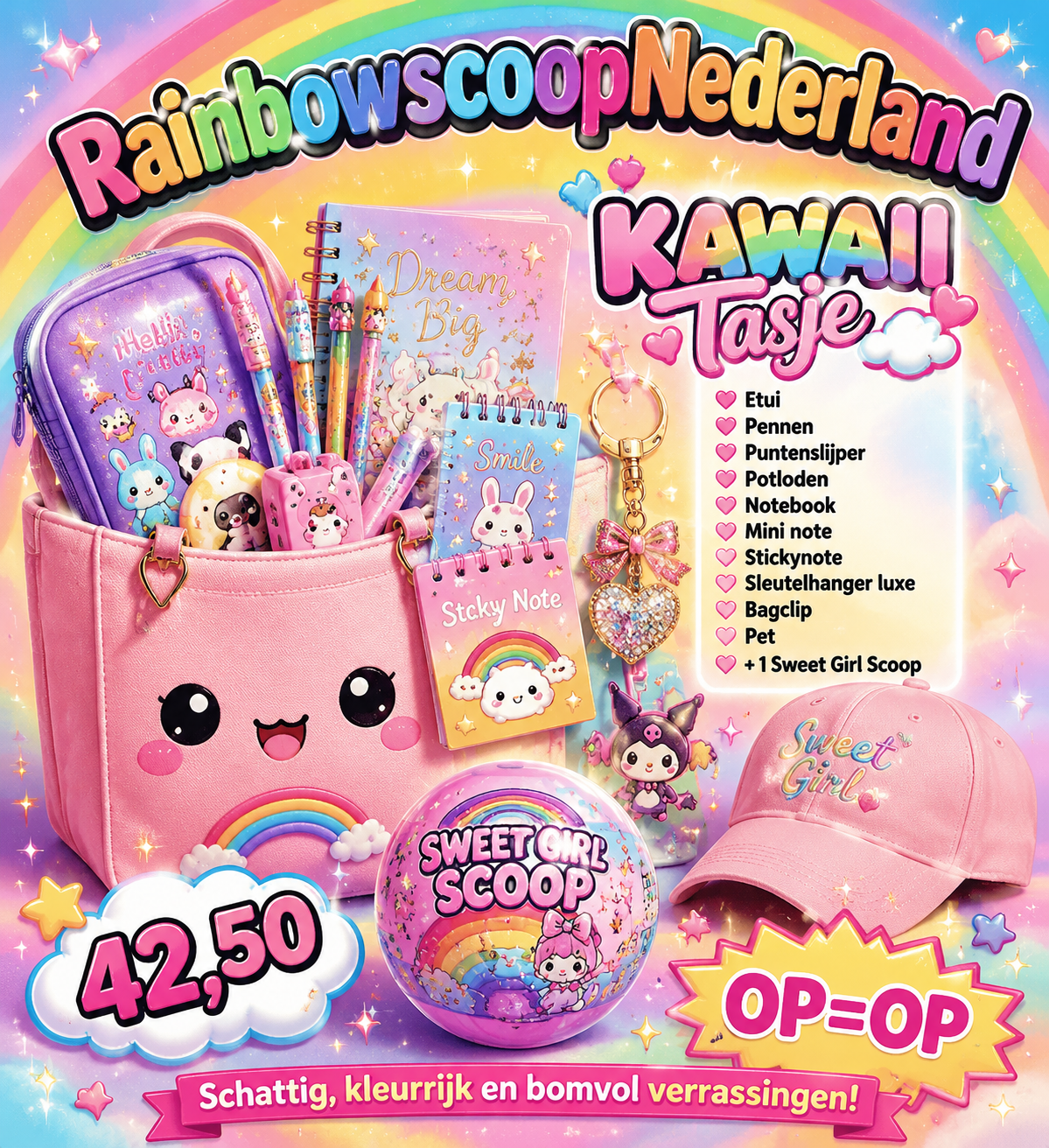 Gevulde kawaii tas