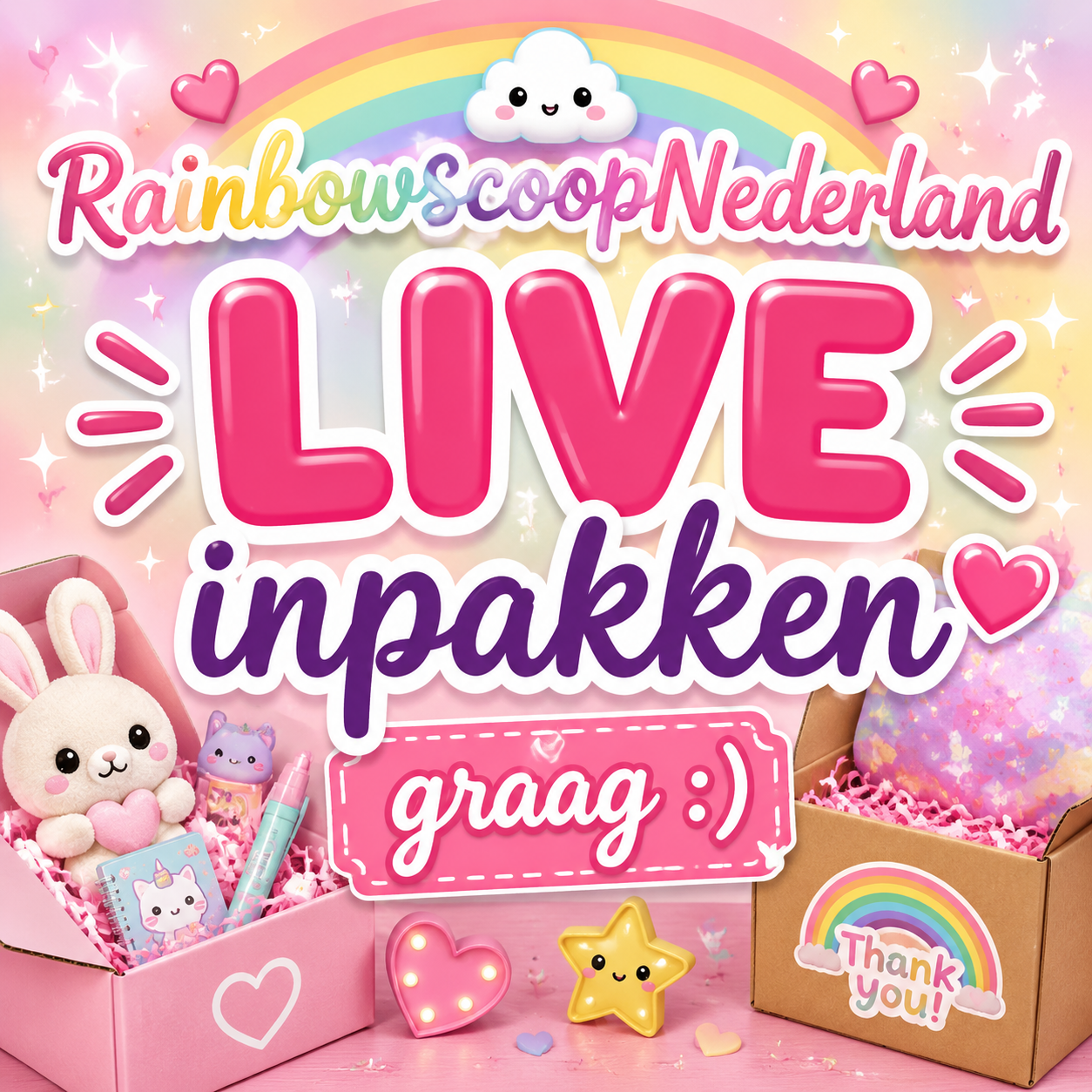Live ingepakt tijdens de live