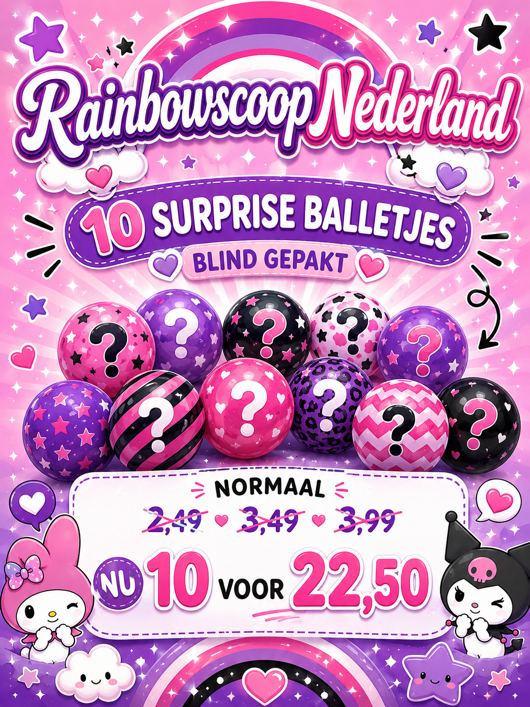 10 surprise balletjes