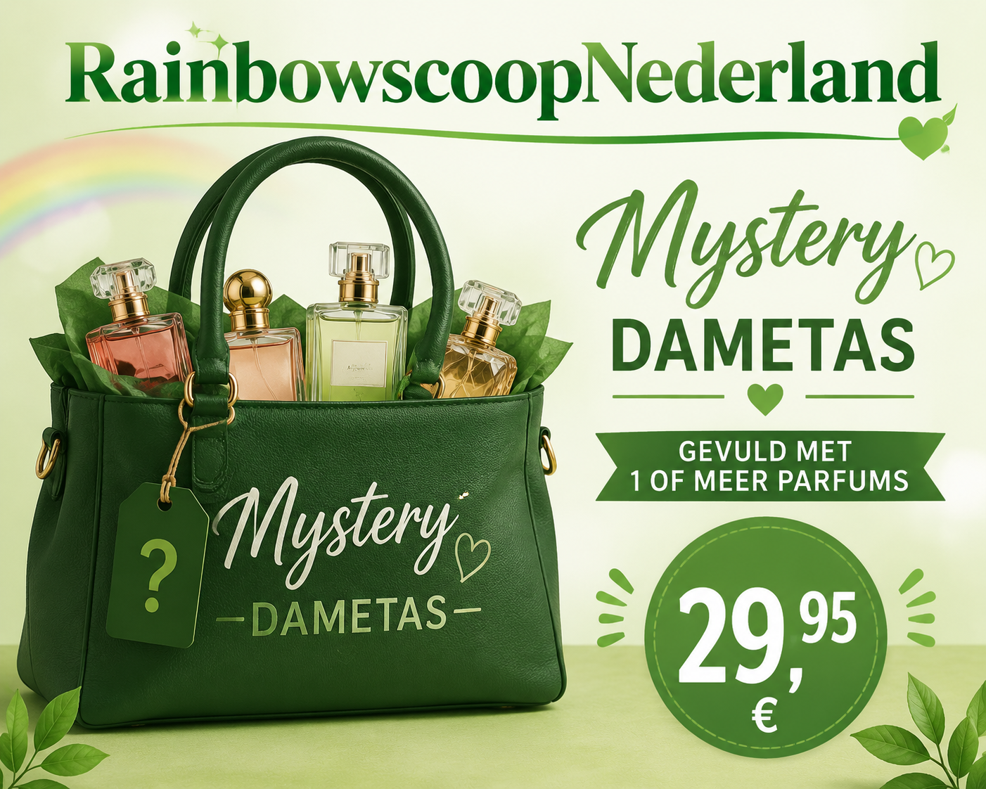 Mystery luxe tas met minimaal 1 parfum