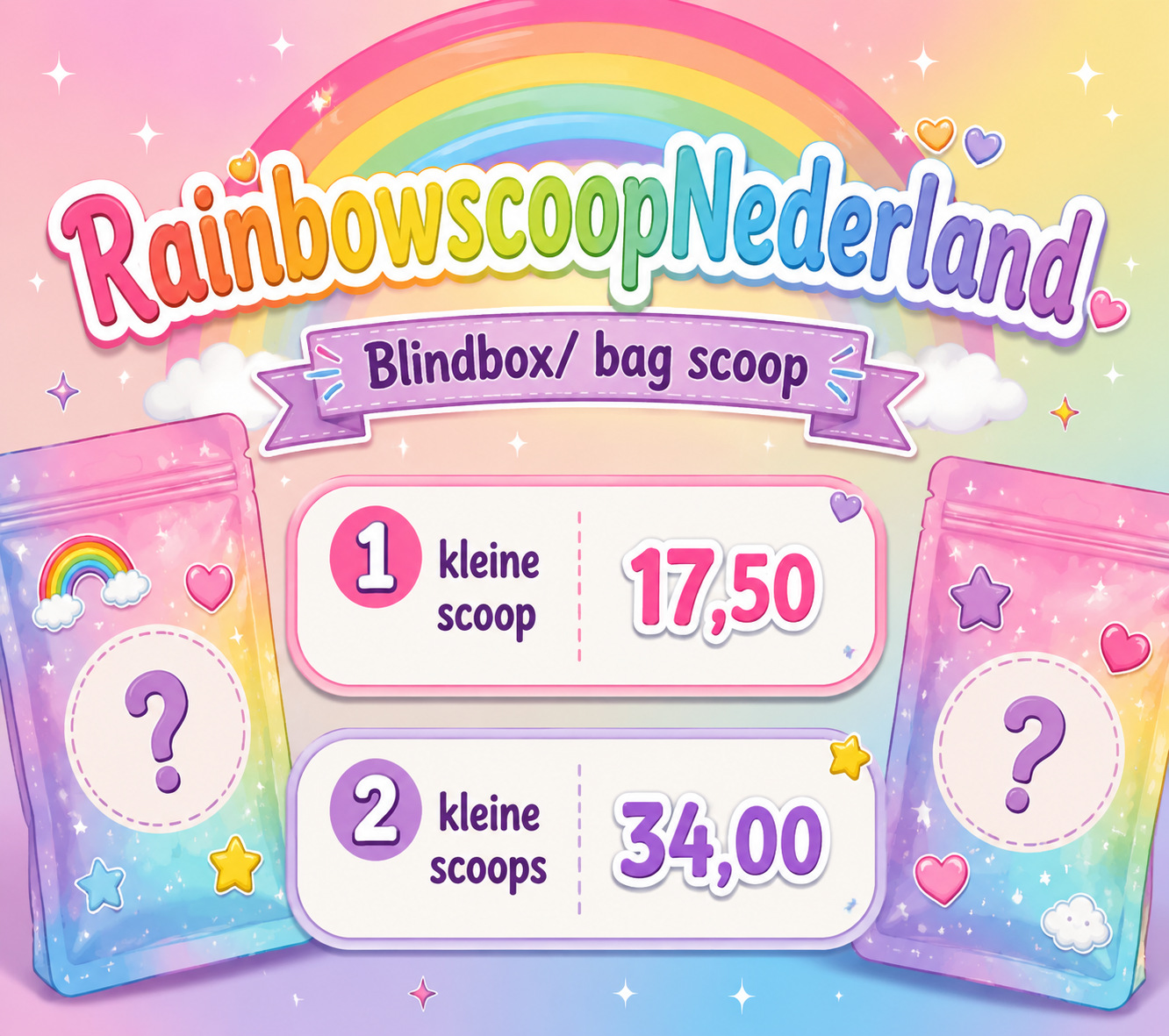 Rainbows Mystery scoop, 2 kleine